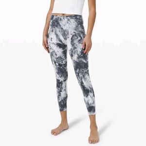 Lululemon Wunder Under HR 25" Grey & White Diamond Dye